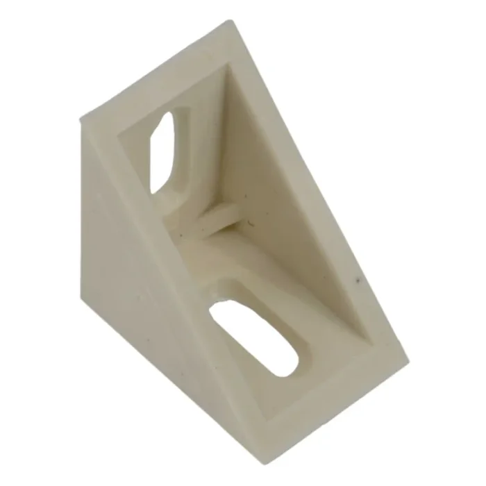 90¬∞ x 1″ x 1″ Natural Plastic Mounting Brackets