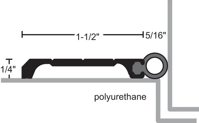 96″ DKB-finish Aluminum Polyurethane Perimeter Seal by NGP
