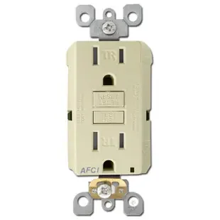 AFCI Electrical Outlet Leviton 15A Tamper Resistant – Ivory