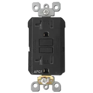 AFCI Receptacle 20A Leviton Decora TR – Black
