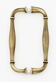 Alno Charlie’s Collection 6″ (152mm) Center to Center, 6-5/8″ (168.5mm) Overall Length Back to Back Glass Door Pull, Antique English Matte