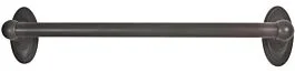 Alno Classic Series 18″ (457mm) Center to Center Grab Towel Bar 19-3/4″ (501.5mm) Length 1″ (25.4mm) Bar Diameter in Bronze Finish