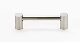 Alno Contemporary Collection 4″ (102mm) Hole Centers Handle Cabinet Pull 4-5/8″ (117.5mm) Length in Satin Nickel Finish