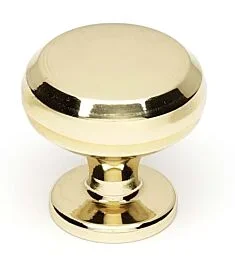Alno Creations Candice Knob 1-1/4″ (32mm) Overall Length in Polished Brass