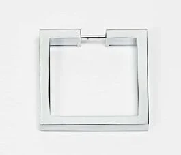 Alno Creations Convertible Square Cabinet Ring Pull 2-1/2″ (64mm) Overall Diameter in Polished Chrome