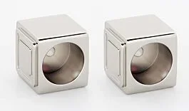 Alno Creations Cube Shower Rod Bracket 2″ (51mm) Overall Length in Polished Nickel