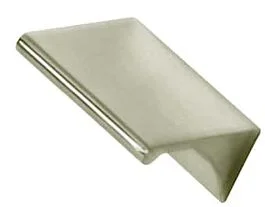 Alno Tab Pulls Contemporary Style 1 1/2 Inch Center to Center, 2 Inch Overall Length Satin Nickel Cabinet Hardware Pull / Handle