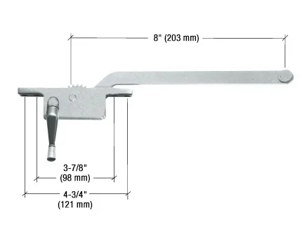 Aluminum 8″ Left Hand Square Series Casement Window Operator by C.R. Laurence