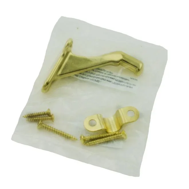 Aluminum Handrail Bracket – Bright Brass Finish by Ives Commercial