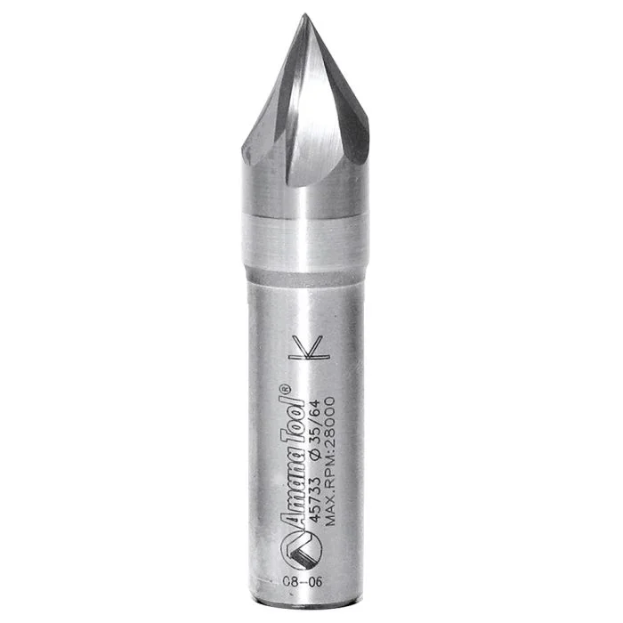 Amana Tool 45733 9/16″ Solid Carbide V-Groove Signmaking & Lettering Router Bit