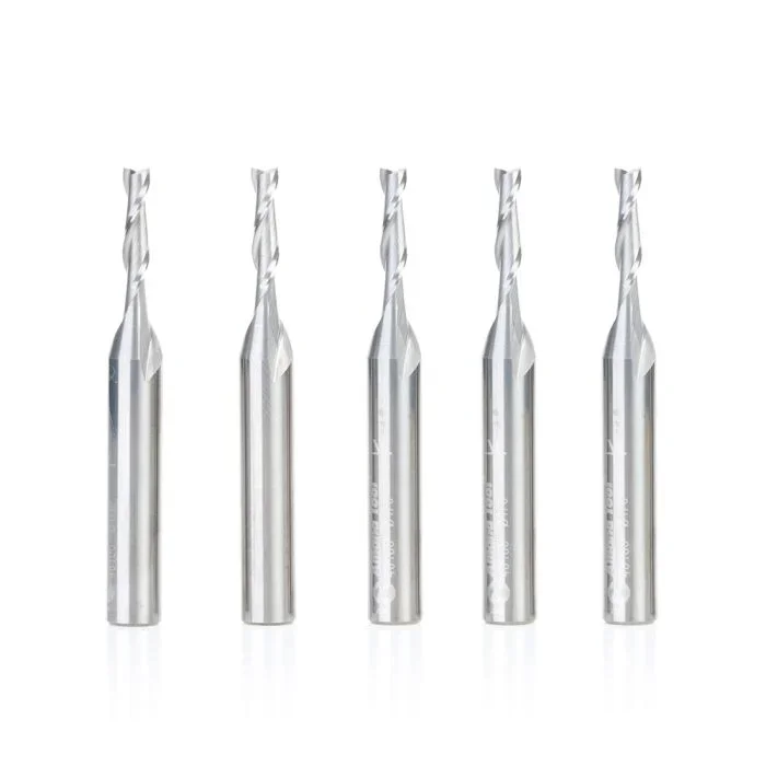 Amana Tool 46100-5 1/8″ Solid Carbide Spiral Plunge Router Bit Set, 5 Piece