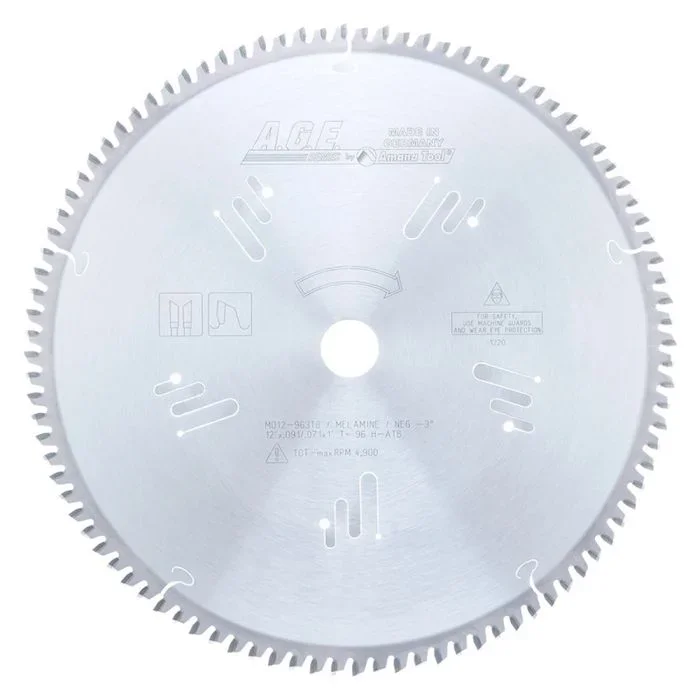 Amana Tool MD12-963TB AGE Series 12″ x 96T Thin Kerf Double-Sided Melamine Circular Saw Blade