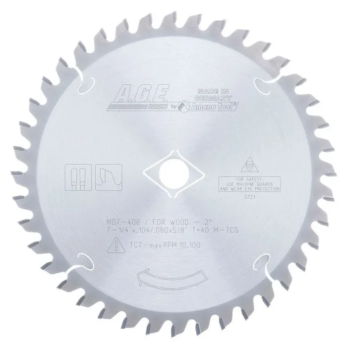Amana Tool MD7-408 7-1/4″ Carbide Tipped Solid Surface Circular Saw Blade