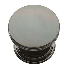 American Diner Style Cabinet Hardware Knob, Black Nickel 1-3/8 Inch Diameter.