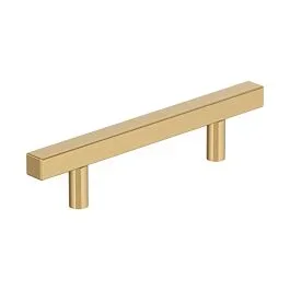 Amerock Bar Pulls Square 3-3/4″ (96mm) Center to Center, 6-1/16″ (154mm) Length,Champagne Bronze Cabinet Pull / Handle
