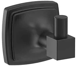 Amerock Stature Matte Black Transitional Single Robe Hook
