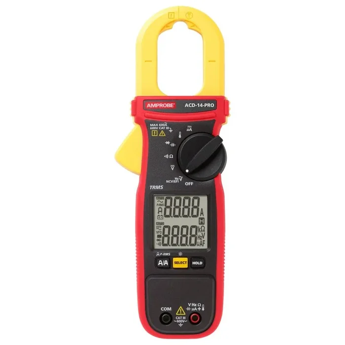 Amprobe 4718977 DUAL DISPLAY 600 A TRMS CLAMP MULTIMETER – MODEL #ACD-14-PRO