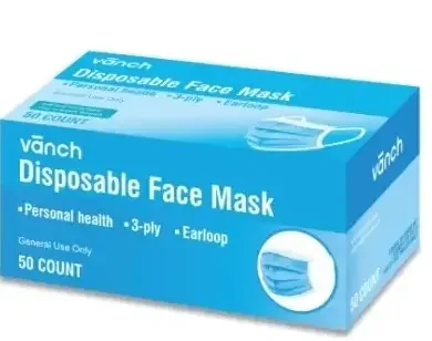 ANCHOR 3 PLY DISPOSABLE EAR-LOOP FACE MASK 50/BOX