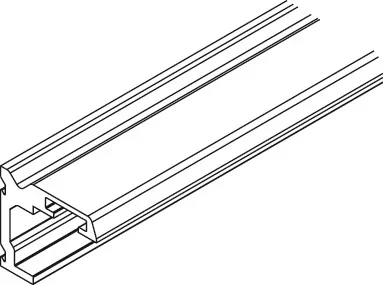 Angle Profile, Pre-Drilled for Upper Tracks, Junior 40 by Hafele