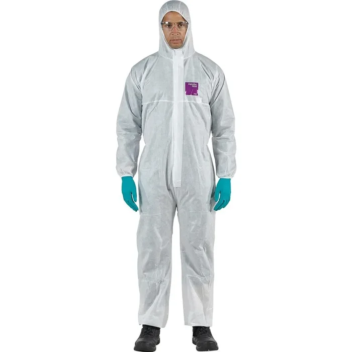 Ansell WH15-S-92-101-03 AlphaTec® 1500 Stitched – Model 101, White Coveralls, Medium