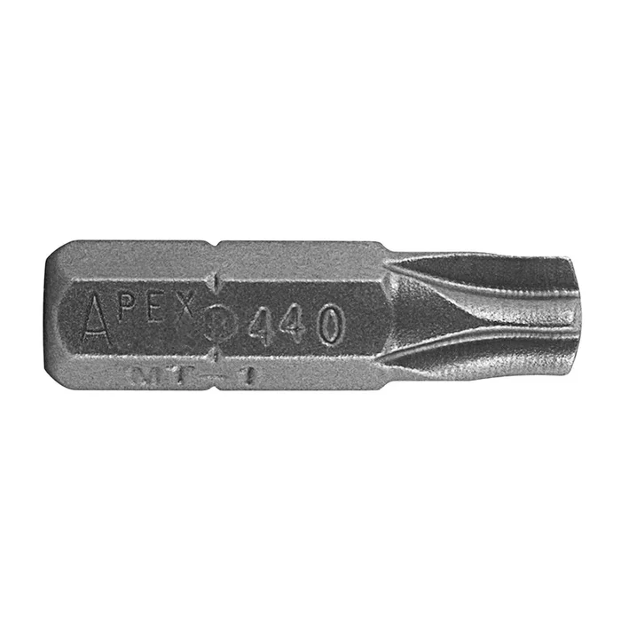 APEX 440-MT-00 | Insert Bit | 1/4″ Hex Drive | #00 MorTorq | Length: 1″ (25mm) | Max Hardness