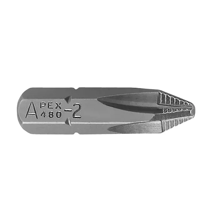 APEX 480-2-ACR2X | Insert Bit | 5/16″ Hex Drive | PH2 – Phillips | Length: 1.25″ (32mm) | ACR | Max Hardness