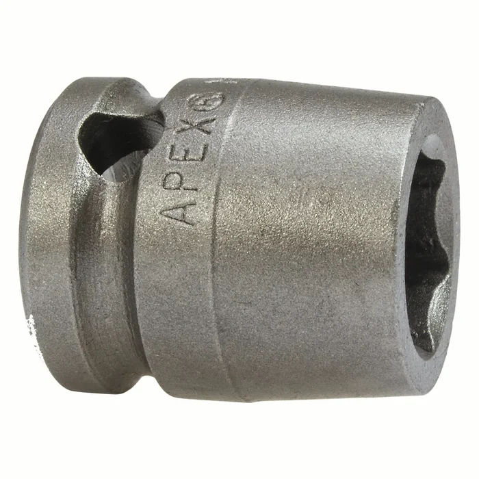 Apex M-3014 | Inch Hex | 6-Point | Fixed Magnet | Short Length | 3/8″ Square Drive | 7/16″ Hex Impact Socket