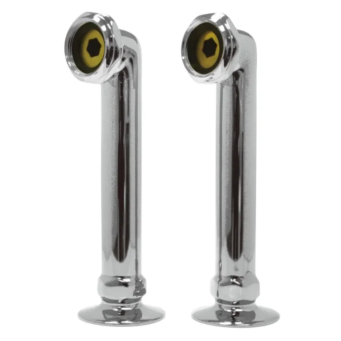 Aqua Eden 6-Inch Deck Mount Riser for Leg Tub Filler – Polished Chrome