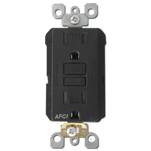 Arc Fault Outlet Leviton 15A Tamper Resistant – Black