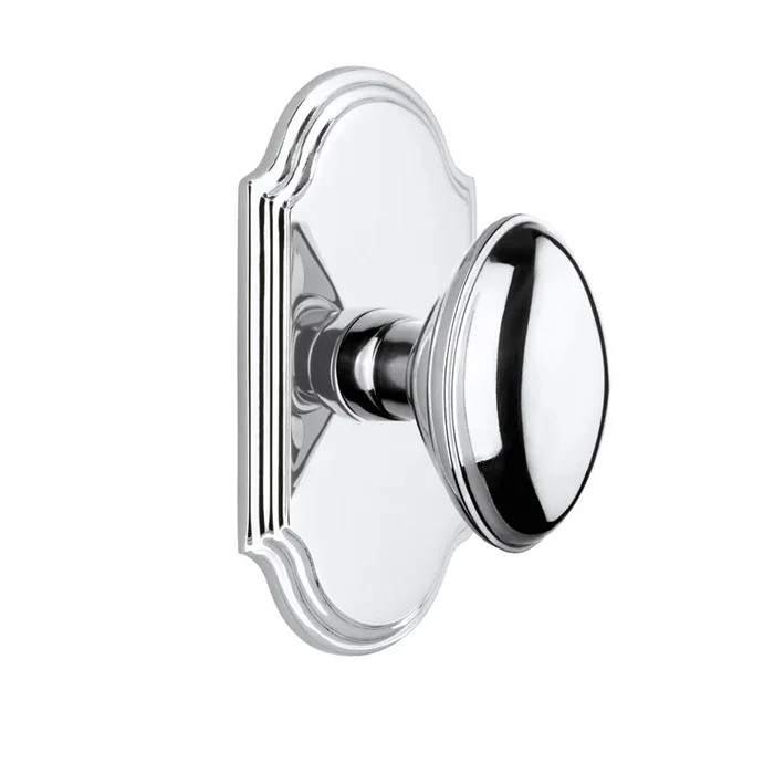 Arc Short Plate with Eden Prairie Knob – Bright Chrome Finish