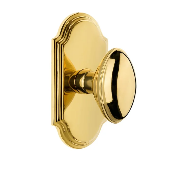 Arc Short Plate with Eden Prairie Knob – Lifetime Brass Double Dummy Hardware