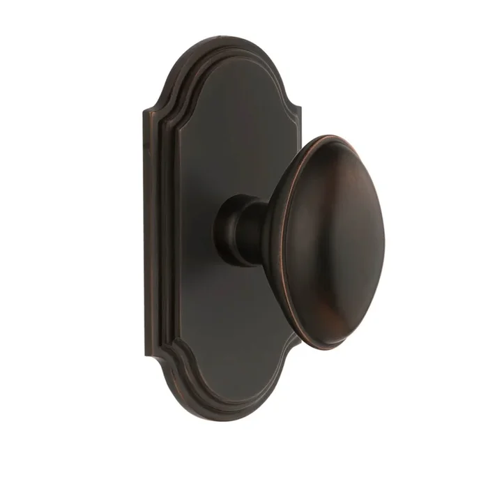 Arc Short Plate with Eden Prairie Knob – Timeless Bronze