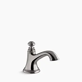 Artifacts with Bell design Bathroom sink faucet spout with Bell design, 1.2 gpm Widespread in Vibrant Titanium