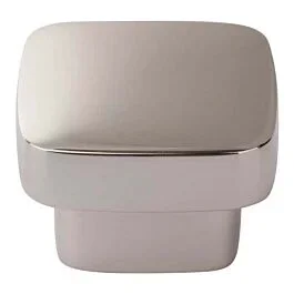 Atlas Homewares Chunky Square Knob Large Polished Nickel Contemporary, Modern 1-3/4″ (44mm) Width, Cabinet Hardware Knob