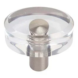 Atlas Homewares Optimism Oval Knob Brushed Nickel Contemporary 1/2″ (13mm) Width, Cabinet Hardware Knob