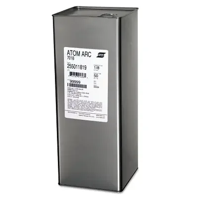 Atom Arc 7018 Electrode, 3/32 in Diameter, 14 in Long, 50 lb Can