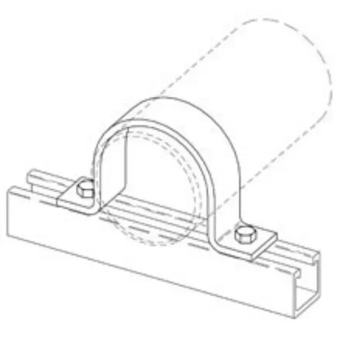 B2400-3 Pipe strap 3″ Zn