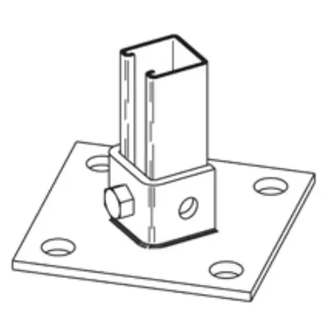 B279 Post base 1-5/8 1-hole