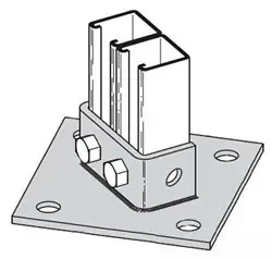 B281 Double Post base 1-hole