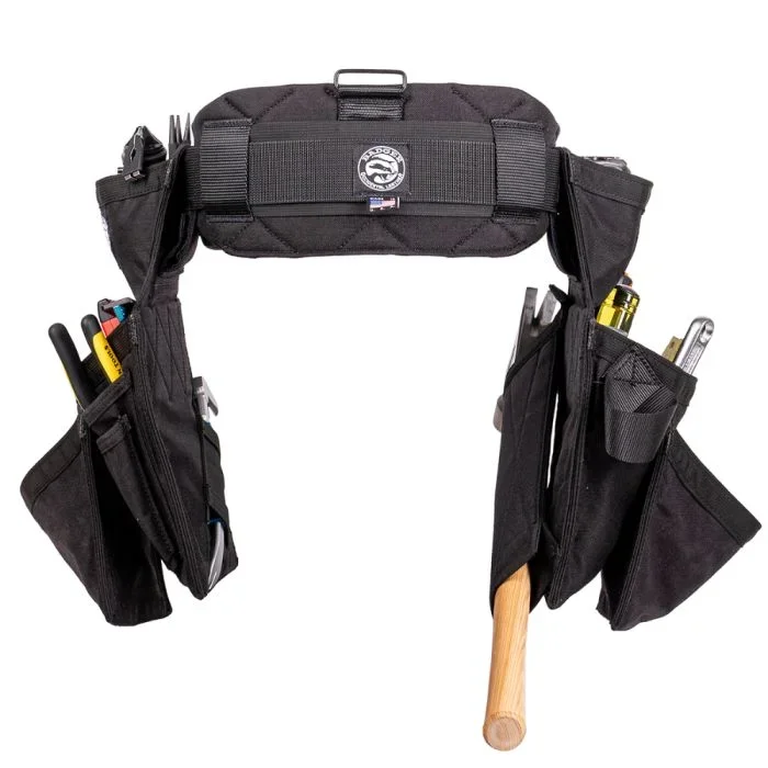 Badger Tool Belts 461130 M Solid Black Medium Standard Carpenter Belt Set