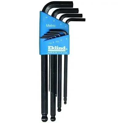 Ball-Hex-L Key Set, Hex Ball, Metric, 9 Pc