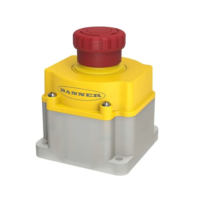 Banner 809271 | SSA-EB1PLXR-0DED1Q8R | Emergency Stop with ISD: Flush Mount 40 mm Push Button