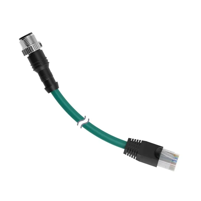 Banner 814189 | BCD-M12D-RJ45-8.0M | Cordset D-Code M12 to RJ45 Double Ended