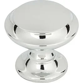 Barrow Style Kitchen Cabinet Knob, Polished Chrome 1-1/4 Inch Diameter