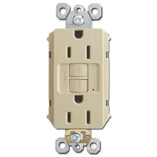 Bathroom & Kitchen GFI Receptacles Self Test 15A – Ivory