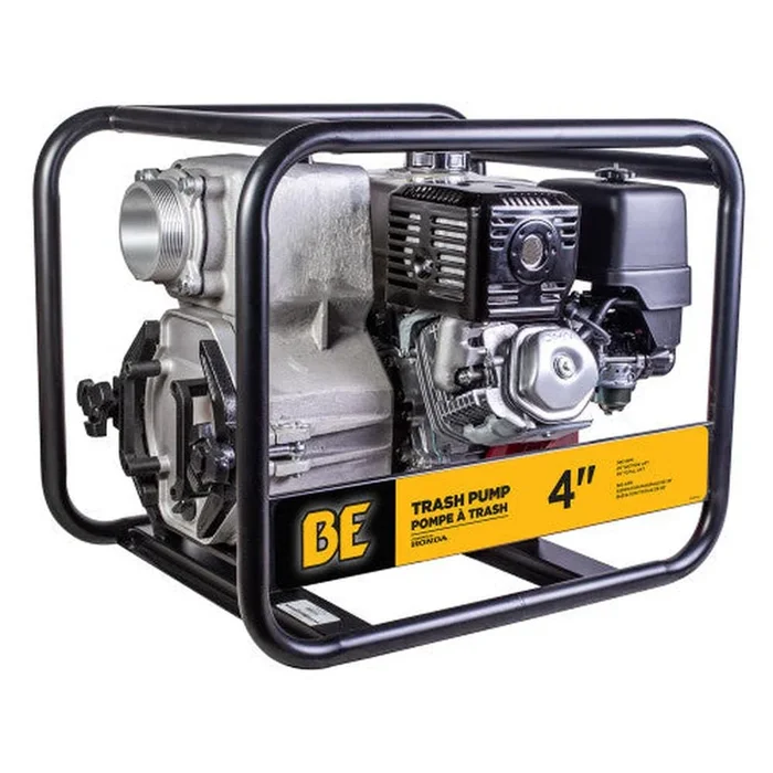 BE Power Equipment TP-4013HM 4″ TRASH TRANSFER PUMP WITH HONDA GX390 ENGINE, 580 GPM