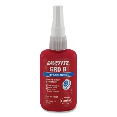 Bearing Mount Grade B Retaining Compound Threadlocker, 50 ml, Bottle, Yellow