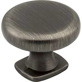 Belcastel 1 Style Cabinet Hardware Knob, Brushed Pewter 1-3/8 Inch Diameter