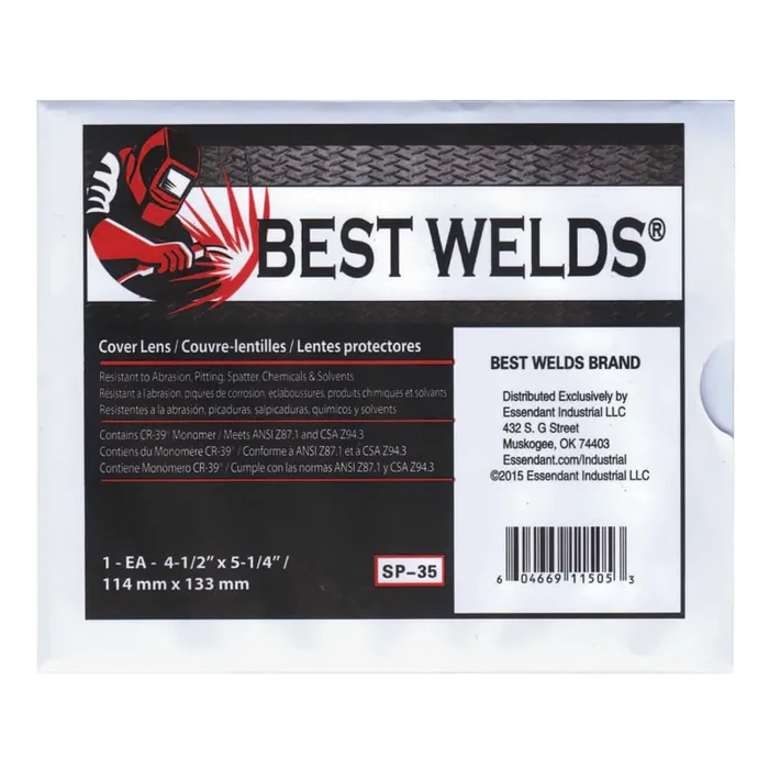 Best Welds 4-1/2″ x 5-1/4″ CR-39 Cover Lens
