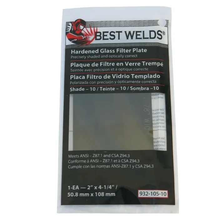 Best Welds Glass Filter Plate 2″ x 4-1/4″ Shade 13